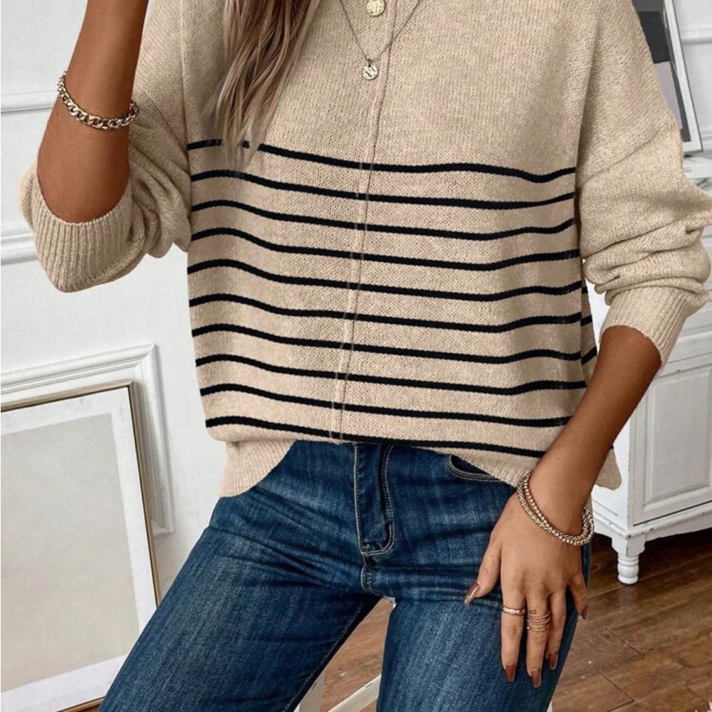 Shein Clasi Ladies' Solid Color Drop Shoulder Casual Sweater, Size XS